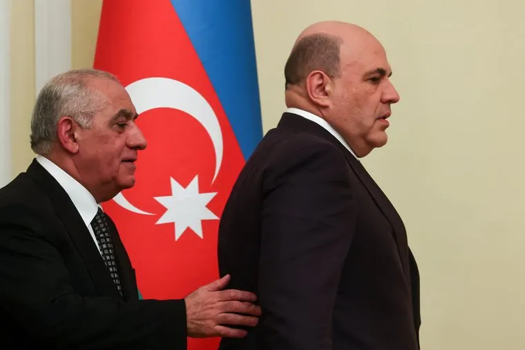 Российско-азербайджанские переговоры в Баку с участием премьер-министра России Михаила Мишустина. Баку