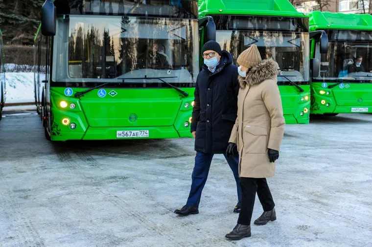 Презентация новых автобусов на газомоторном топливе. Челябинск