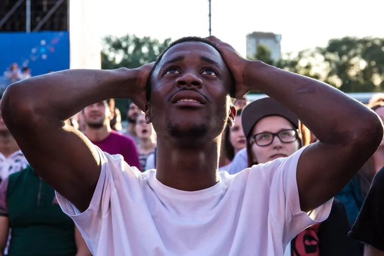 Финальный матч Франция - Хорватия в фан-зоне. Екатеринбург