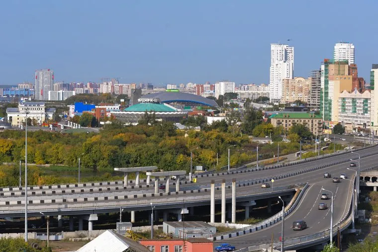 Виды города. Челябинск, челябинск, развязка на кашириных