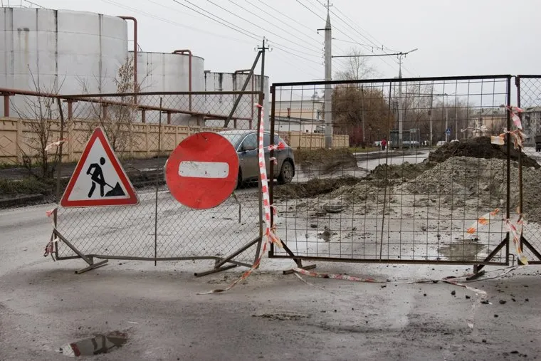 ремонт коллектора на ул КуйбышеваКурган11.11.2013г