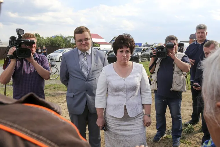 Жительница села Каскары, пожаловавшаяся на отсутствие воды в поселке на XVII (семнадцатой) прямой линии c Владимиром Путиным. Тюмень