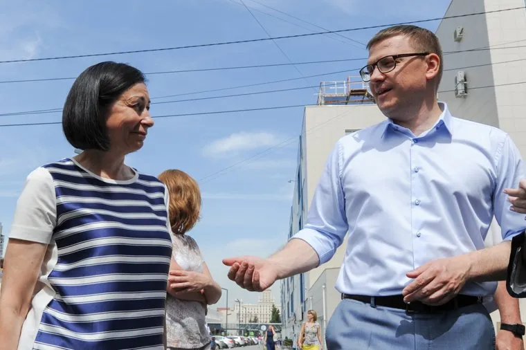 Объезд Алексеем Текслером объектов дорожного строительства. Челябинск