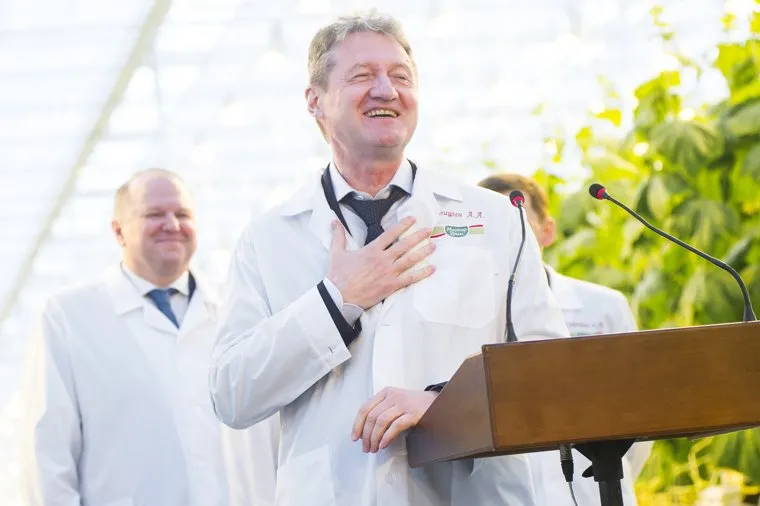 Открытие второй очереди инновационного тепличного комплекса «УГМК-Агро». Свердловская область, поселок Садовый