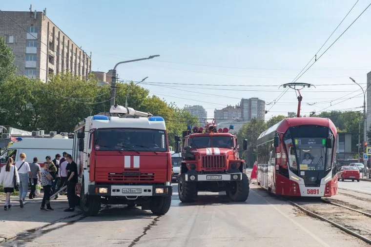 Пожар в торговом павильоне. Пермь