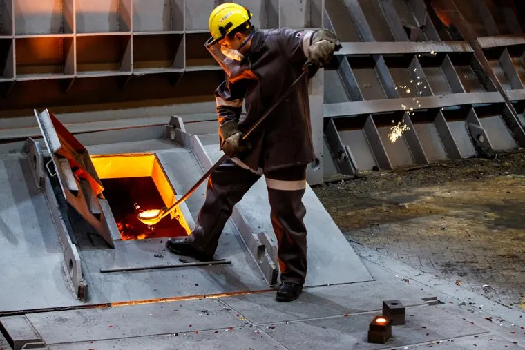 Торжественный запуск нового доменного цеха №7 на ЕВРАЗ НТМК. Нижний Тагил. Свердловская область