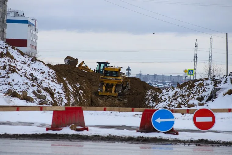 Ремонтные работы на ул. Мальцева. Курган
