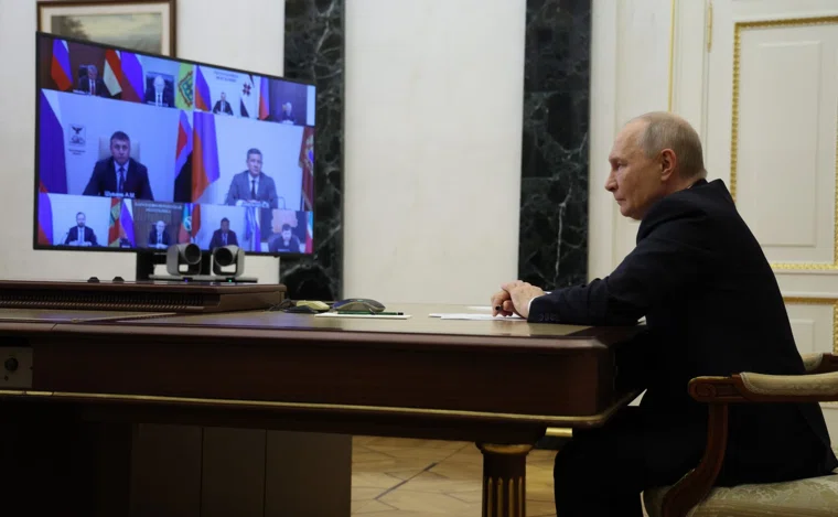 Путин 30 сентября по видеосвязи встретился с избранными главами регионов