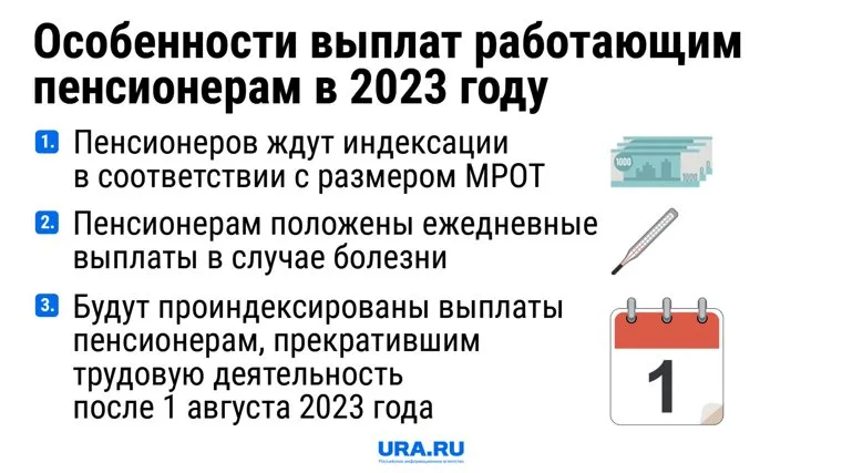 Выплаты рабочим пенсионерам в 2023 году: индексации
