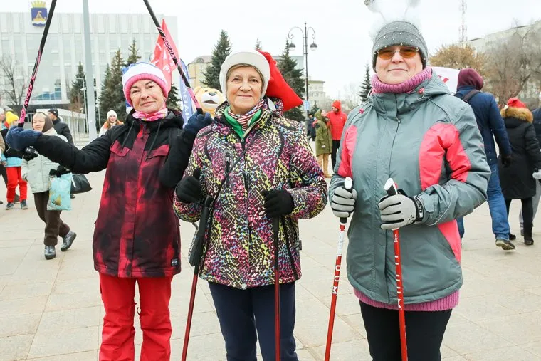 Забег Дедов Морозов. Тюмень