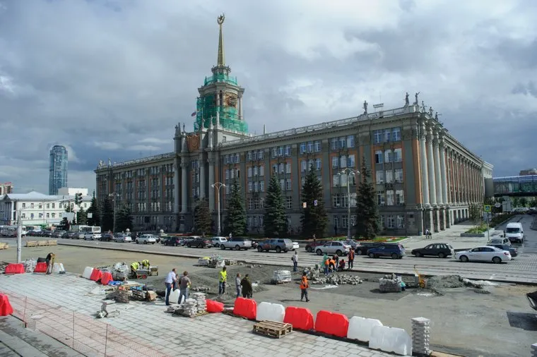 Виды Екатеринбурга, администрация екатеринбурга, ремонт дорог, дорожные работы, строительные работы, площадь1905 года, екатеринбург