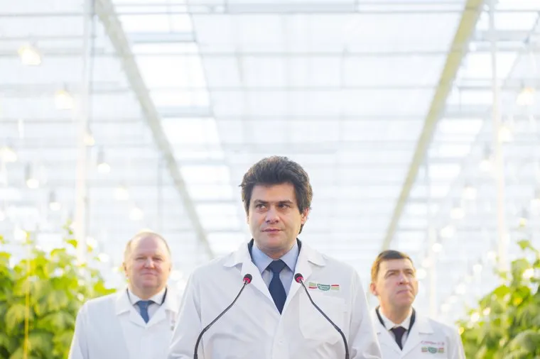 Открытие второй очереди инновационного тепличного комплекса «УГМК-Агро». Свердловская область, поселок Садовый, высокинский александр, куйвашев евгений, цуканов николай