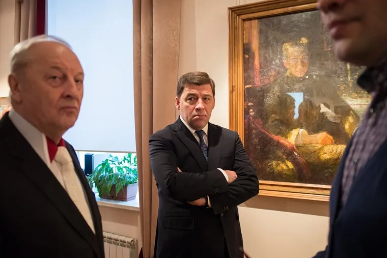 Губернаторы в музее. Екатеринбург, россель эдуард, куйвашев евгений