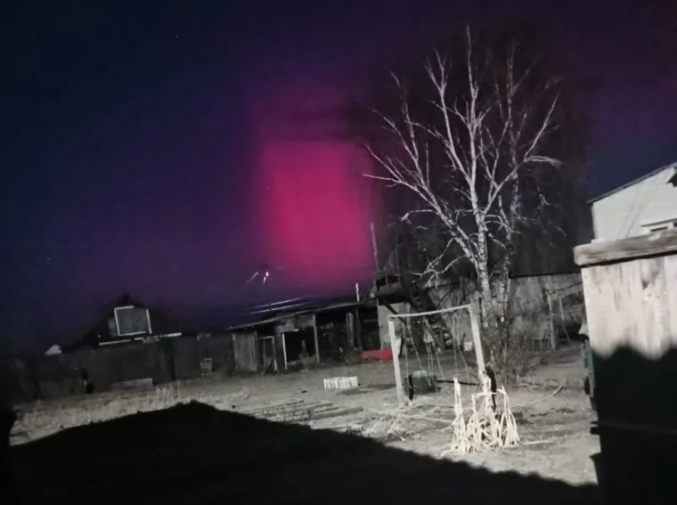 Северное сияние заметили жители Звериноголовского Курганской области