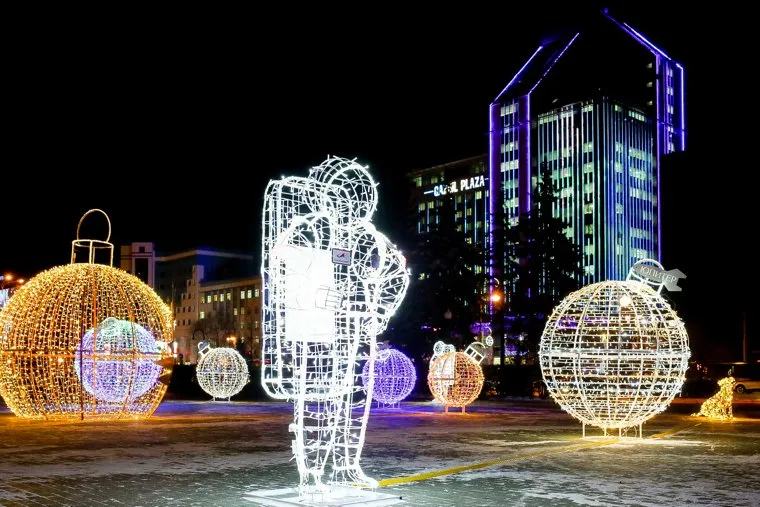 Новогоднее оформление. Тюмень