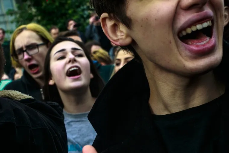 Акция "Прогулка по Тверской"сторонников Алексея Навального во всероссийский день протеста. Москва, крик, лозунги, митинг, прогулки по тверской, навальнинг, скандирование