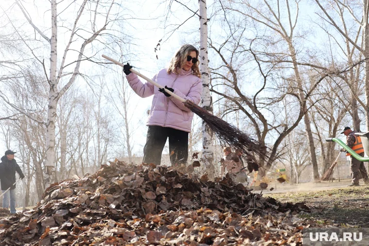 Курганские депутаты прибрались в парке Победы (архивное фото)