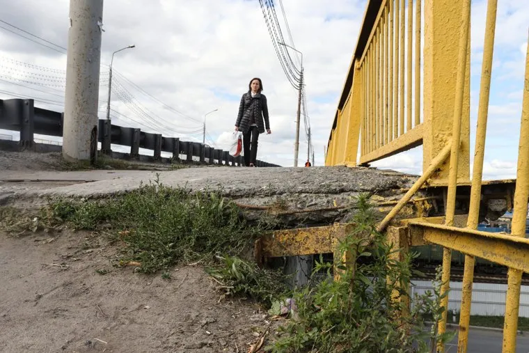 Аварийное состояние Некрасовского моста. Курган