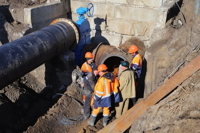 Ремонтные работы на Арбинских очистных сооружениях. Курган