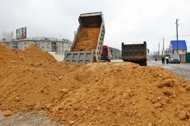 Накопитель песка к моста КСМ. Курган 