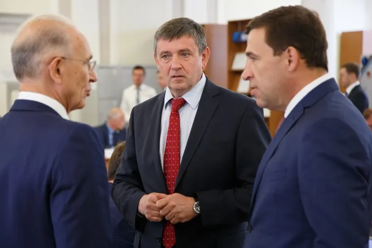 Съезд СОСПП при участии ВРИО губернатора Свердловской области Евгения Куйвашева. ЕКатеринбург, кокшаров виктор, куйвашев евгений, черкашин владимир