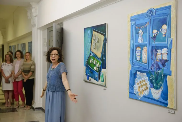 Последнее заседание Городской Думы Екатеринбурга Шестого созыва, выставка картин, картины кутявиной