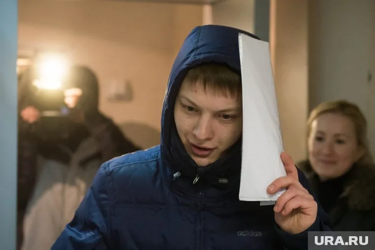 Игорь Новоселов во время суда за хулиганство и угрозу убийством