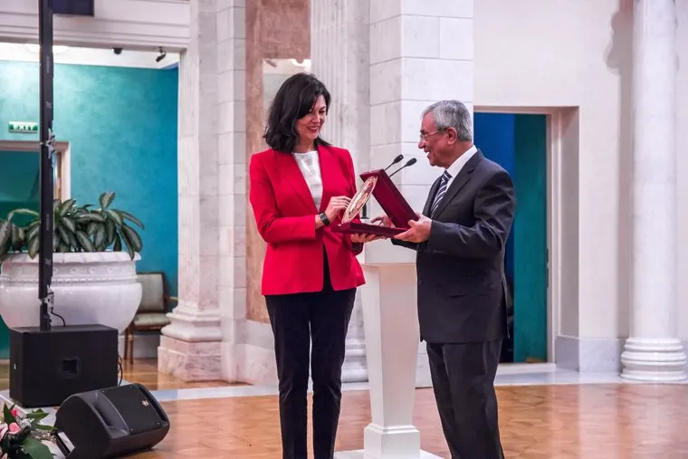 Церемония вручения международной награды в сфере туризма "Золотое яблоко"в колонном зале Дома Севастьянова. Екатеринбург