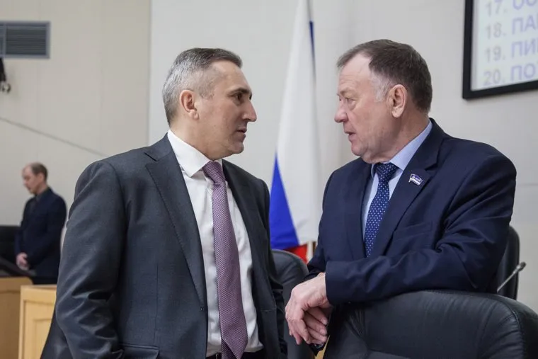 Заседание городской думы. Тюмень, моор александр, романов николай