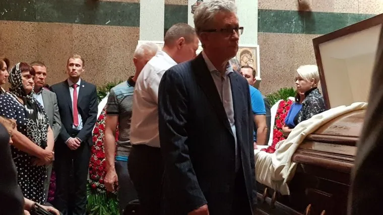 Церемония прощания с бывшим начальником Свердловской железной дороги Алексеем Мироновым. Москва