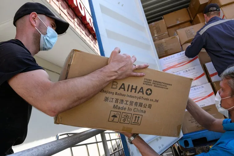 Гуманитарный груз из КНР для больниц СО. Екатеринбург