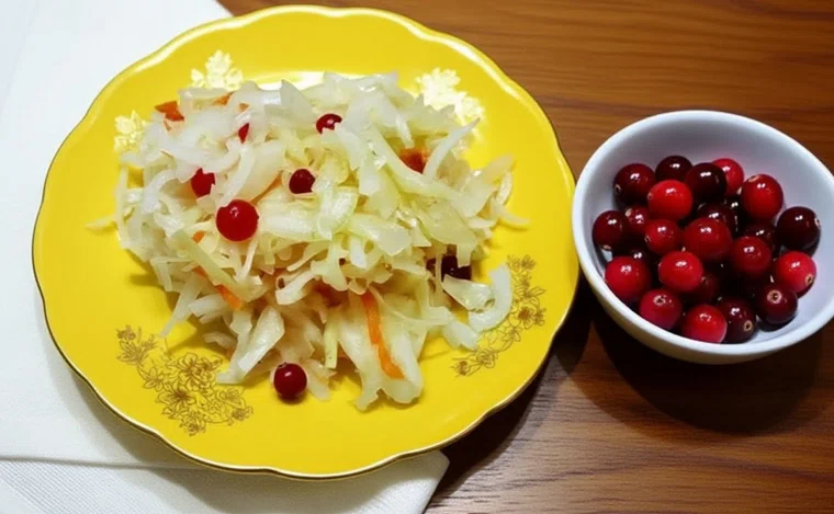 Квашеная капуста с клюквой и медом - пошаговый рецепт