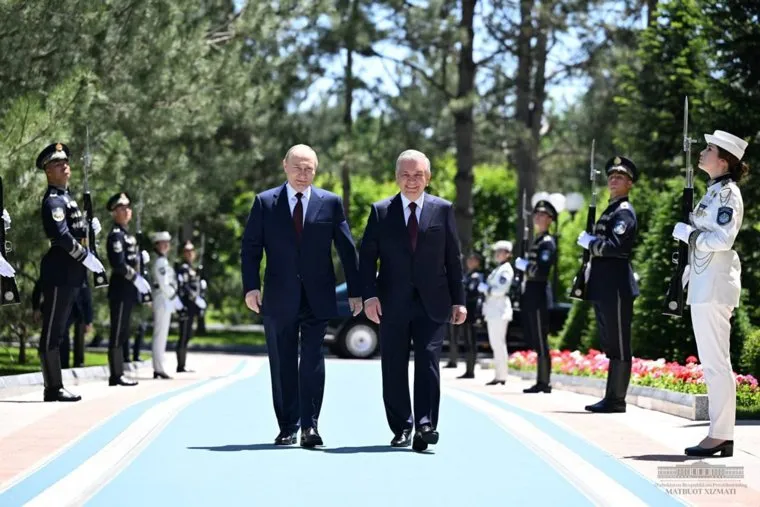 Путин в Узбекистане. Stock