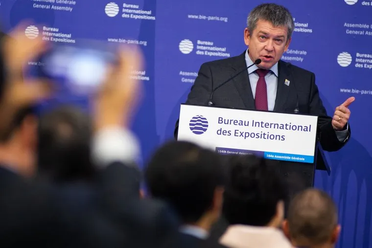 Голосование за город проведения «ЭКСПО-2025» в Международном бюро выставок. Франция, Париж 