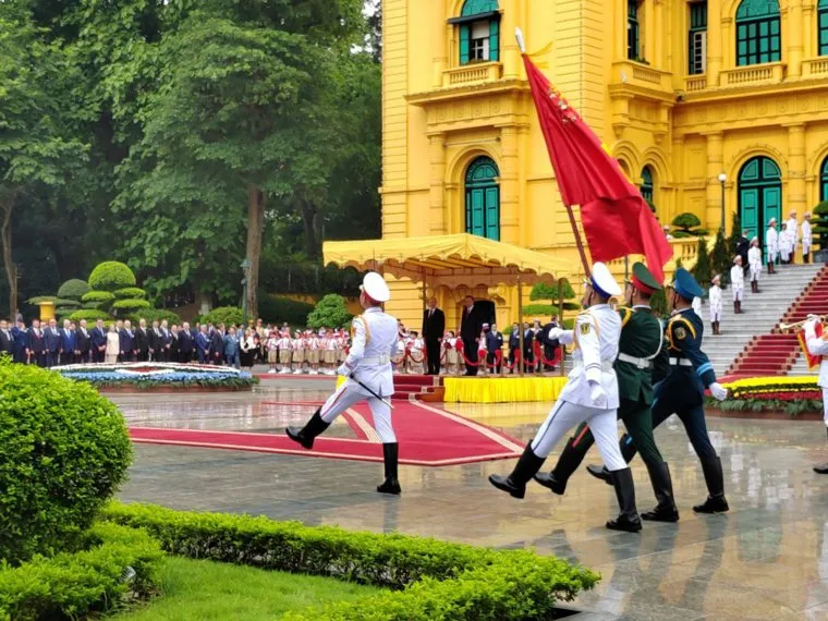 Церемония встречи Путина. Вьетнам