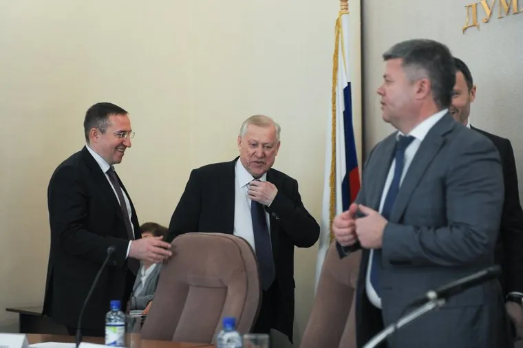 Отчет Главы Челябинска Евгения Тефтелева перед депутатами Городской думы. Челябинск, мошаров станислав, овчинников сергей, тефтелев евгений