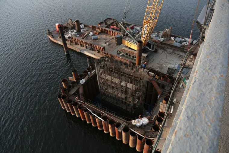 Строительство второй очереди Чусовского моста. Пермь