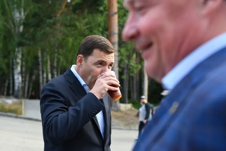 Евгений Куйвашев в парке Маяковского. Екатеринбург
