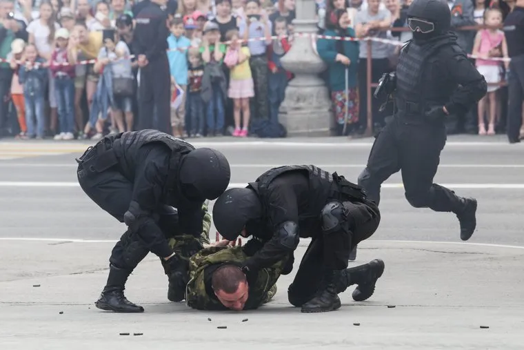 Военный парад посвященный Дню Победы. Курган