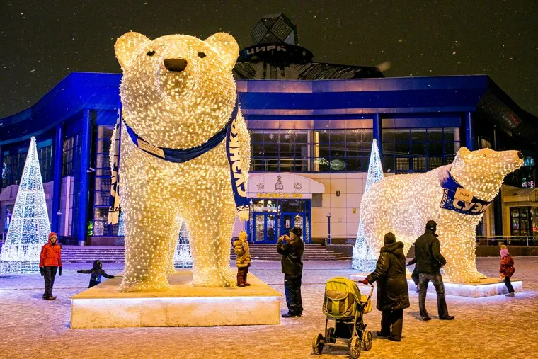 Новогодняя иллюминация. Тюмень