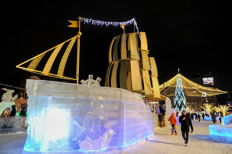 Открытие ледового городка. Челябинск