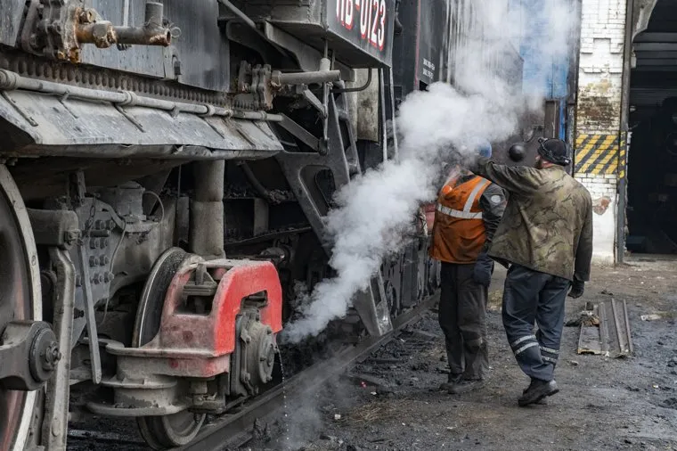 Подготовка ретро поезда День Победы в депо Сортировочная ул,Дзержинского 30. Пермь