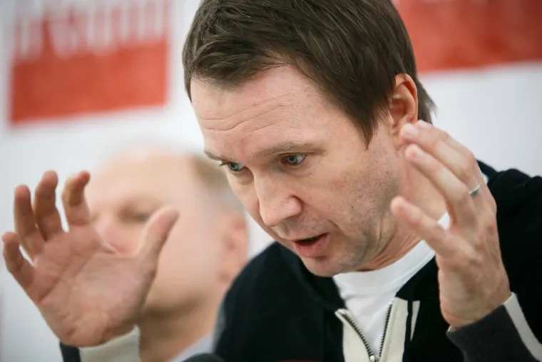 Пресс-конференция с актерами Театра наций Евгения Миронова. Архив. Екатеринбург, миронов евгений