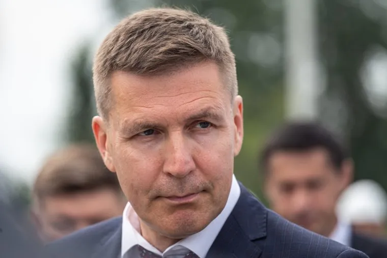 Церемония заливки первого бетона в фундамент завода «Поверит» по производству тротуарной плитки. Екатеринбург