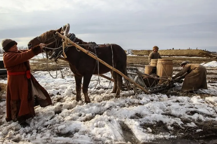 Съемки полнометражного  фильма и сериала "Тобол". Тобольск, Тюменская область, 10 апреля 2017 года, съемки фильма тобол
