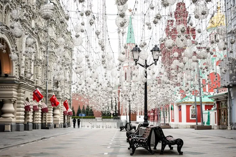 Оцепление Красной Площади 9 мая. Москва