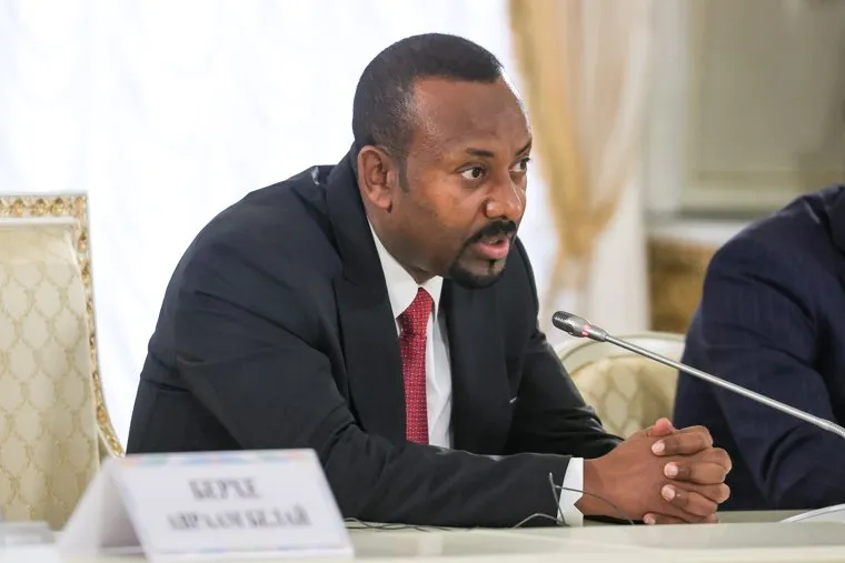 Встреча президента России Владимира Путина с премьер-министром Эфиопии Аби Ахмедом. Санкт-Петербург