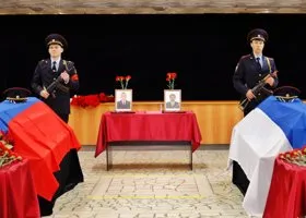 В Кургане прощаются с погибшими полицейскими в Карачаево-Черкесии