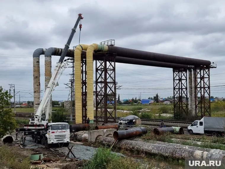 Начался капитальный ремонт участка тепломагистрали над Ж/Д полотном