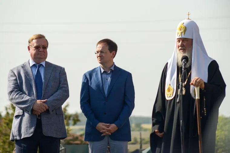 Визит Патриарха Кирилла в село Батурино. Курганская область, православие, степашин сергей, патриарх